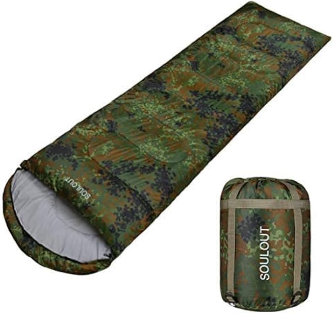 3-4 Season Sleeping Bag for Adults & Kids, Lightweight Warm Cold Weather Camping Bag with Waterproof Compression Sack – Portable for Hiking, Backpacking, Traveling & Outdoor Adventures