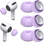 3 Pairs Replacement Ear Tips for AirPods Pro 1st & 2nd Generation with Noise Reduction Hole, Silicone Ear Tips for AirPods Pro with Portable Storage Box and Fits in Charging Case (Medium, Lavender)