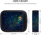 Abstract Colorful Peacock Feathers 2 Pack Luggage Handle Wrap Set of Neoprene Luggage Tags for Suitcases Bag Strap Wrap Cover Travel Airplane Accessories Covers Markers Sleeve Grips Identifiers Cruise