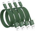 Susnwere 4 Pack Apple MFi Certified Lightning Cable 1ft, Fast iPhone Charging Cord for iPhone 14/14Pro/13/13Pro/12/11/11Pro/11Max/X/XS/XR/XS Max/8, iPad (Green)