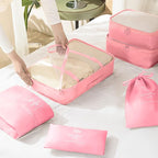 KPX 8 Set Packing Cubes for Travel, Luggage Packing Organizers Accessories Large Toiletries Bag for Clothes Shoes Cosmetics (Pink)