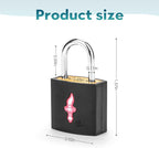 4 Pack TSA Luggage Locks with Key - Black Neon Square for Suitcase Backpack Travel Security Accessories