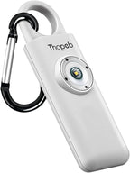 Thopeb–The Original Personal Safety Alarm for Women Self Defense – Elders & Kids Self Defense Keychain Siren – 135dB Loud Siren Bird Sound – Cute Key Chains Protection (Metallic Silver)