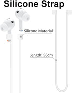 A-Focus Galaxy Buds 3 Pro Anti-Slip Kit Replacement Ear Hooks Sport Ear Tips Non-Slip Silicone Eartips and Covers Gel Wings Ergonomic Design Strap Compatible with Samsung Galaxy Buds 3 Pro White