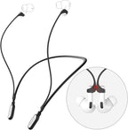 Ultra Strong Magnetic Compatible Airpod Pro Strap Anti-Lost Cord Sports Lanyard Compatible with Airpods 4 3 2 1 Pro 3 2 1, Black with White