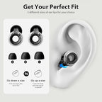 Concert Ear Plugs, Yawsoy High Fidelity Noise Cancelling Earplugs, Reusable Ear Plugs for Musicians, Raves, Focus and Sleep, 20dB Noise Reduction & Hearing Protection, 6 Pair Ear Tips in S/M/L(Clear)