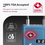 Luggage Locks TSA Approved with Inspection Indicator and Resettable 4-Digit, Easy-to-Read Combination, TSA Locks for Luggage, Suitcases, Backpacks & Travel Bags, Blue, 2-Pack