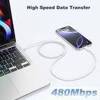 Cveael Car Carplay Cable for iPhone 17 16 15 Pro Max Air 16 15 Plus, 6FT USB A to USB C Cord for iPad 10th Gen Pro Air 5th 4th Mini 6th Gen, Car Charging Cable