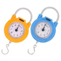 2pcs Portable Spring Scale Mini Digital Hanging Luggage Scale with Hook High Precision Handheld Travel Weight for Home and Outdoor Use Yellow and Blue