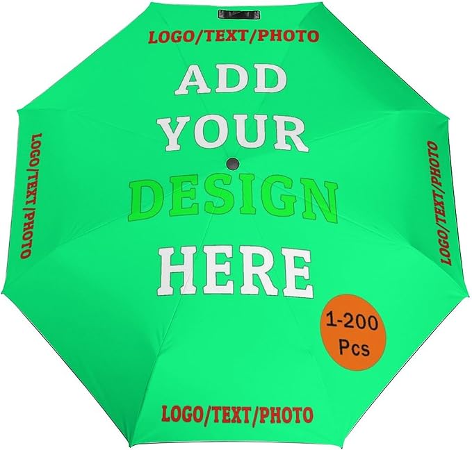 Custom Umbrellas Personalized Umbrella with Pictures Logo Text Customize Foldable Umbrella Compact Travel Umbrella Gifts for Men Women