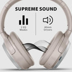 Avantalk Sky Eon - Bluetooth Headphones for Airplane Travel & Mobile Phone with Wireless Adapter, Active Noise-Canceling & Ambient Mode, Spacious & Comfortable Earpads, 45hr Playtime