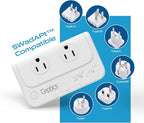Ceptics Travel Voltage Converter -200W Convert 220V to 110V for Curling Iron, Straightener, Charger Step Down World Power Plug - 4 USB PD 18W Fast Charging - SWadApt - Type A, B, C, E/F, G, I Include