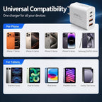 USB C Wall Fast Charger Block, 40W 4-Port Type C Charger Fast Charging Blocks PD Power Charger Adapter+QC 3.0 USB Multiport Charger Brick for iPhone 17/16/15/14/13/12 Pro Max, iPad, Galaxy S25-2Pack