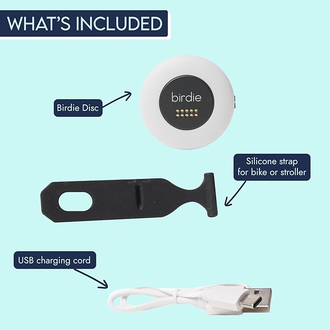 She's Birdie - The Original Personal Safety Alarm Disc for Bikes, Hikes, and Late Nights - Loud Siren, LED Light for Extra Visibility, Rechargeable, Handsfree, Lightweight, Water Resistant (Charcoal)