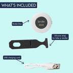 She's Birdie - The Original Personal Safety Alarm Disc for Bikes, Hikes, and Late Nights - Loud Siren, LED Light for Extra Visibility, Rechargeable, Handsfree, Lightweight, Water Resistant (Charcoal)
