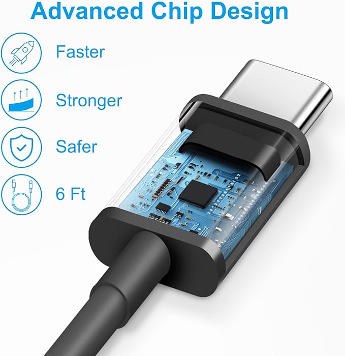 iPhone 17 16 15 Charger Fast Charging 6FT - 20W USB C Charger Block with 6FT Type C to C Cable Compatible with iPhone 17/17 Pro/17 Pro Max/Air/16/16e/15, iPad Pro, iPad Air (Black)