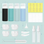 Redfly 17PCS Travel Bottles for Toiletries, TSA Approved Silicone Travel Size Containers, Leak Proof Toiletry Containers for Shampoo, Conditioner, Lotion & Creams Gray