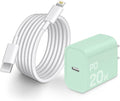 CXX Fast Charger i Phone, 20W USB C Block with 6Ft Cable Compatible with IP 14/14 Pro/14 Plus/14 Pro Max/13/13 Mini/13 Pro/13 Pro Max/12/11/X & More [Green]