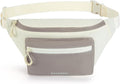 BAGSMART Fanny Packs for Women Men, Roomy Belt Bag with Adjustable Strap, Fashion Waist Packs for Running Traveling Hiking, Beige