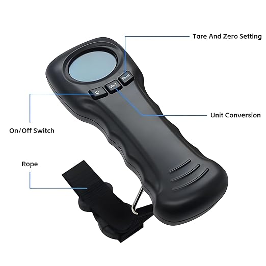 Luggage Weight Scale, 50kg/110lb Portable Travel Hanging Luggage Scales for Suitcases, Electronic Weight, LCD Digital Display, Ergonomic Anti-Slip Handle, Auto Lock Feature