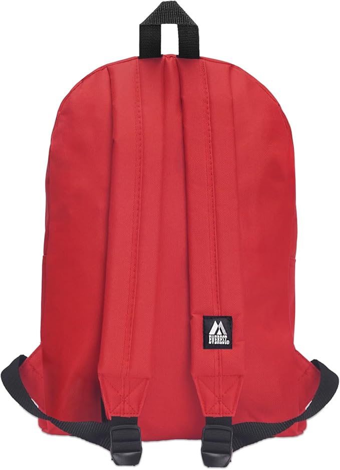 Everest Luggage Basic Backpack, Red, Medium