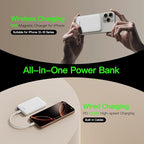 Ouotoo New for Magsafe Portable Charger,5000mAh Power Bank with Type-C 20W PD Fast Charging Travel, Lightweight and Slim, LED Display for Magsafe Battery Pack for iPhone 17/16/15/14/13/12 All Series