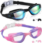 Aegend Swim Goggles for Kids Youth 3-14 Anti-Fog Anti-UV Comfort Fit Goggles for Swimming