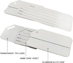 Aluminum Luggage Tags, Luggage Tag Holders for Travel Luggage Baggage Identifier by Ovener (5Pack Silver)