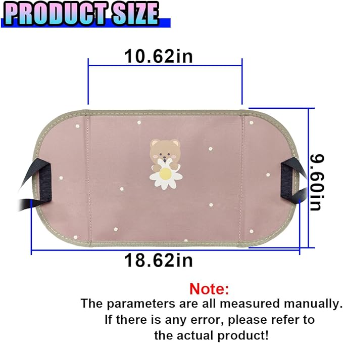 Cute Car Foot Hammock, Adjustable Height Automotive Seat Footrest, Vehicle Seat Extender Leg Support & Relax Accessories, Portable Long Travel Essentials for RV, SUV, Truck(Flower)