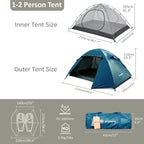 Backpacking Tent for Camping 2/3/4 Person Hiking Ultralight Tent for Waterproof Windproof Outdoor Tents Easy Setup Two Doors Double Layer Lightweight Instant Tents