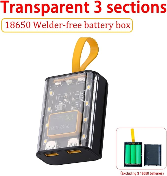 DIY Free Welding 3 * 18650 Battery Charger Power Bank Box Fast Charging Case