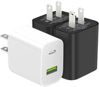 3 Pack USB C Charger Block, Dual Port Type C Wall Charger Fast Charging 20W Power Adapter Cube for iPhone 14/14 Pro/14 Pro Max/14 Plus/13/12/11, XS/XR/X, iPad, Samsung, More