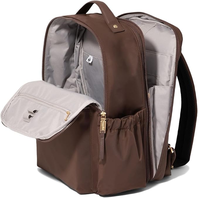 Baggallini Tribeca Expandable Laptop Backpack - 15"x11" Lightweight RFID Computer Bag for Work & Travel with Luggage Sleeve