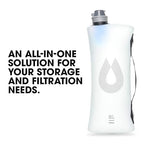HydraPak Seeker+ - Collapsible Water Filtration & Storage (3L) - BPA & PVC Free, Hydration Reservoir Bag, Leak Proof, Lightweight