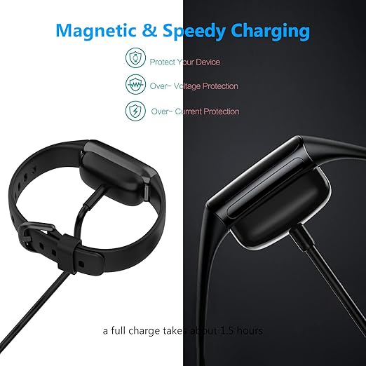 Replacement Wall Charger for Fitbit Luxe, Charge 5 & 6 - USB Charging Cable Cord Accessory
