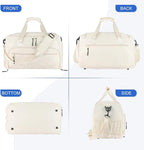 Gym Bag for Men Women, Sport Duffle Bag with Wet Pocket & Shoes Compartment, Water Resistant Overnight Weekender Bag Duffel Bag