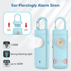 Rechargeable Personal Alarm for Women - Valentine Birthday Gifts for Women, Daughter, College Student, Teen Girl, Elders, Kids, Siren Alarm, USB Charging, Aqua