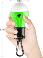 FLY2SKY Portable LED Tent Lamp, Clip Hook Hurricane Emergency Light Bulb, Camping Equipment Lanterns for Hiking, Backpacking Outage, B-CLOSED-HOOK, 4 Packs