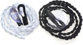2PCS Retractable Elastic Travel Portable Clotheslines Camping Accessories with Hooks and Suction Cups 5 Feet Necessary Items for Outdoor Indoor Use Black White