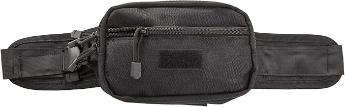 Concealed Carry Fanny Pack for Men and Women CCW Drop Down Holster Waist Bag Tactical EDC Pistol Pouch for Running and Hiking, Black