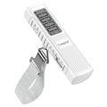 Battery-Free Digital Luggage Scale, 110lbs/50kg Portable Handheld Hanging Scale for Luggages, Suitcases, Backpacks & Bags, Easy Weighing for Travel, No Need Batteries (White)