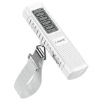 Battery-Free Digital Luggage Scale, 110lbs/50kg Portable Handheld Hanging Scale for Luggages, Suitcases, Backpacks & Bags, Easy Weighing for Travel, No Need Batteries (White)