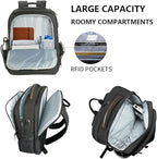 KROSER Laptop Backpack Large Computer Backpack Fits up to 17.3 Inch Laptop with USB Charging Port Water-Repellent Travel Backpack Casual Daypack for Business/College/Women/Men-Charcoal Black