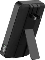 myCharge CliqLuxe+ Magnetic Wireless Power Bank 10,000mAh | iPhone & MagSafe Compatible | Qi2.2 25W Mag Safe Portable Charger | Built-in Wall Plug & Stand | 20W PD USB-C Port | Premium Black Fabric
