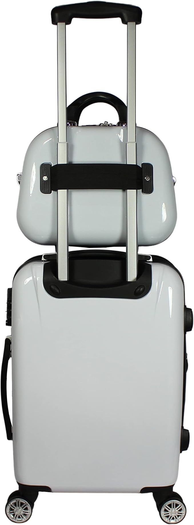 World Traveler VentureX Airline Approved 2-Piece Carry-On Luggage Set – Lightweight Hardside Polycarbonate Suitcase with Spinner Wheels - Butterfly