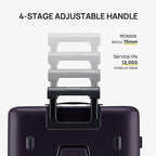 NINETYGO Medium Checked Luggage 25 Inch, Flat Top Opening Check In Luggage with Cup Holder, Expandable, Lightweight PC Hard Shell, TSA Lock, 360° Spinner Wheels (Blackcurrant Oolong)