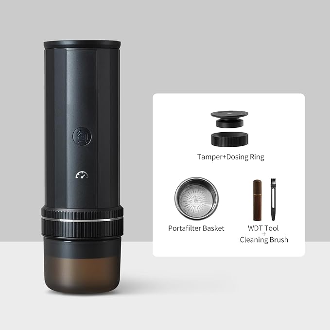 zeroHero Portable Espresso Machine, 20Bar Travel Coffee Maker with Self-Heating – USB-C Rechargeable Electric Espresso Machine for Camping, Car & Home, Rich Crema