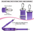 59 Inch Shoulder Straps, Soft with Ultra-Thick Fixed Shoulder Pad, Two Way Independently Adjustable Buckle Replacement Straps for Laptop Bag Messenger Bag Tool Bag Luggage,Purple
