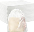 Berlune 200 Pcs Dust Bag for Purse Travel Shoe 19.7 x 15.8 Inches Non Woven Fabric Handbag Storage Organizer Breathable Dust Bag with Rope for Storing Shoes Boots, White