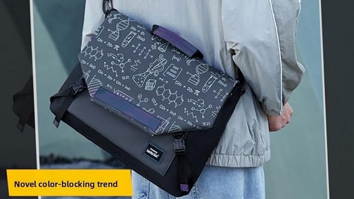 Multifunctional laptop bag, 13.3-16 inch waterproof laptop bag, casual crossbody shoulder handbag for men and women